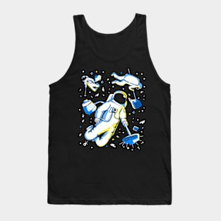 Astronaut Space Junk Satellite Gift Tank Top